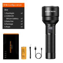 Lanterna Super Bright SupFire de alta qualidade B 36W 2500lumen lanternas led tochas lanterna tática recarregável usb